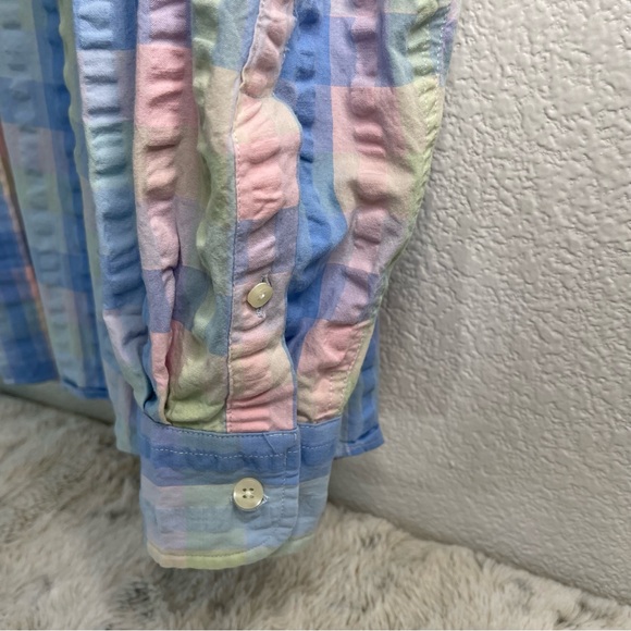 CHARLESTON THREADS Men's
Large Long Sleeve Pink Pastel Colors Button up Shirt - Picture 6 of 7